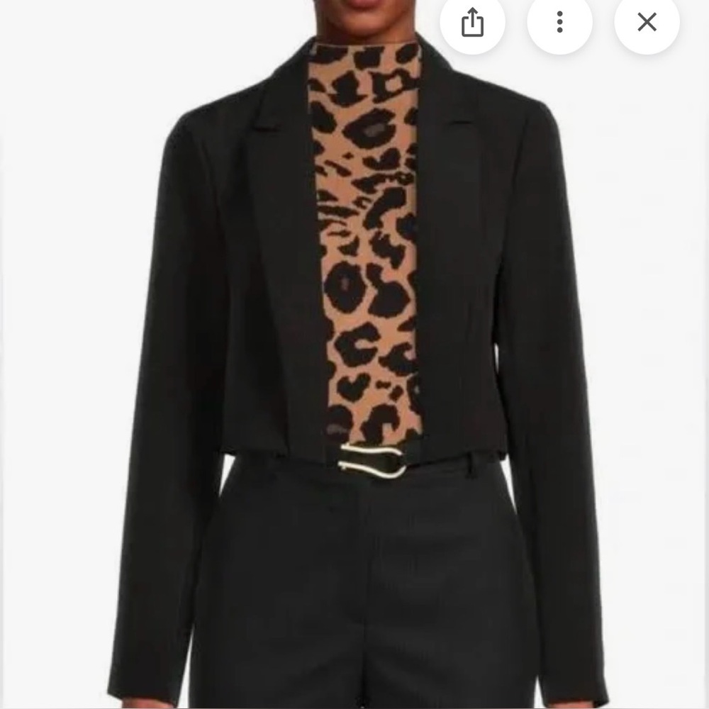 NWT Laundry by Shelli Segal Los Angeles Women’s Black Cropped Blazer MSRP $159 L
